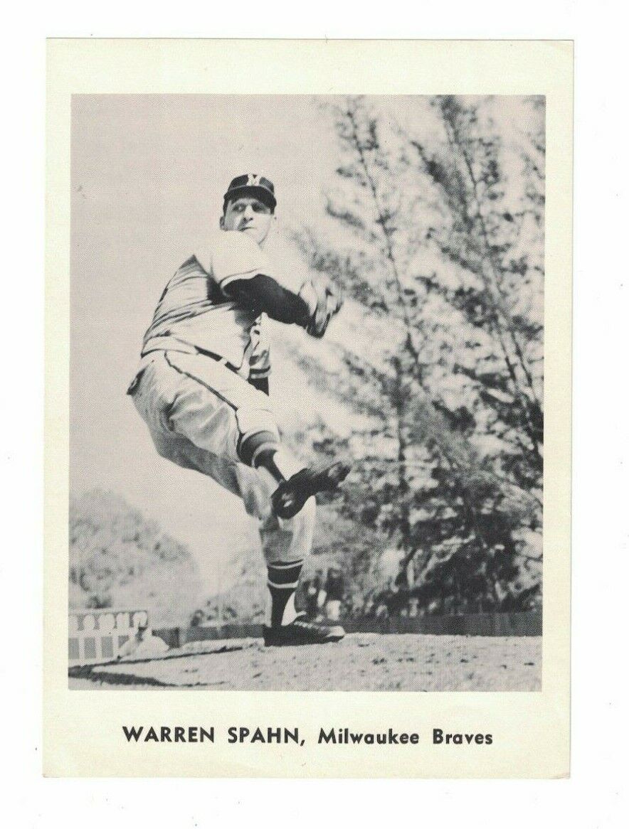 Warren Spahn Milwaukee Braves 1960 Paper Picture Pack Photo Poster painting PL