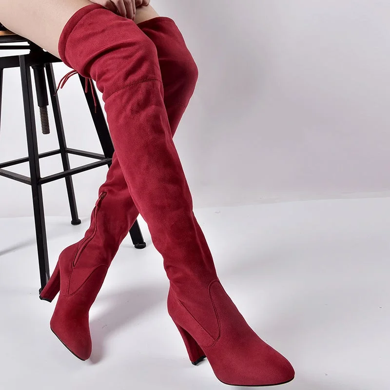 Women's Pointed Toe Over-the-knee Boots