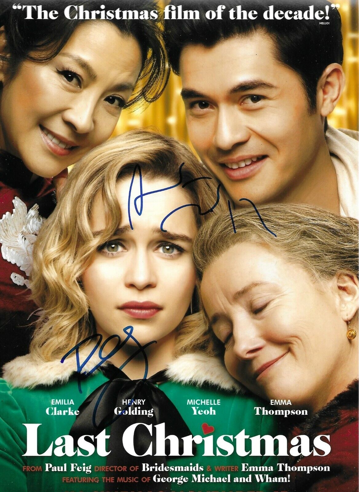 Paul Feig/ Andrew Ridgeley Signed Last Christmas 12x8 Photo Poster painting AFTAL