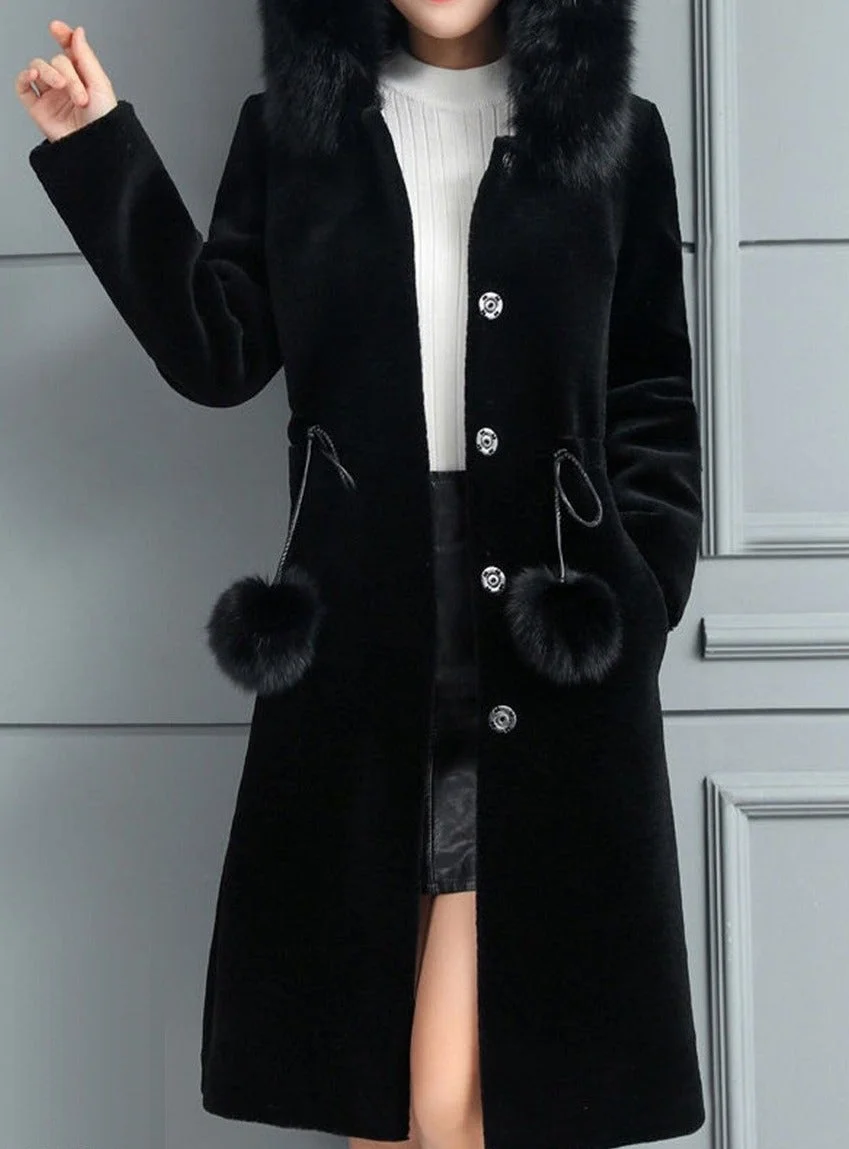 New ins women's medium and long imitation mink coat