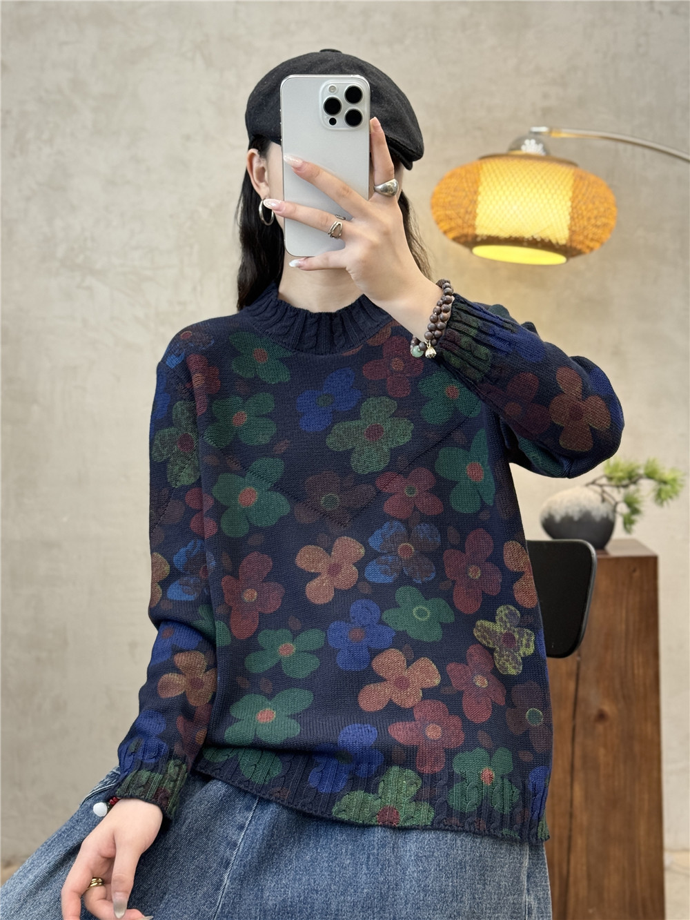 Chicfifth Sweater Women Winter Long Sleeve High Quality Autumn Vintage Top Knitted Cardigan