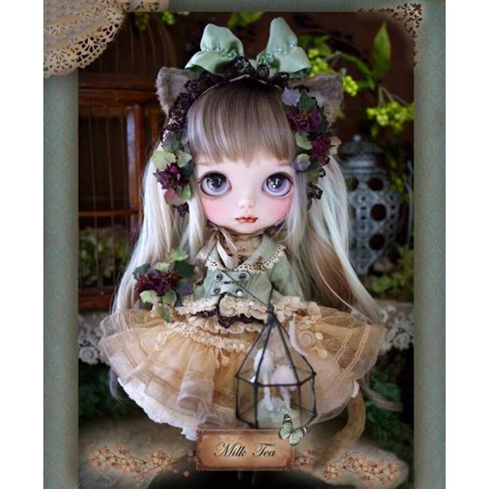 

30*40CM Round Drill Diamond Painting-Little Girl, 501 Original