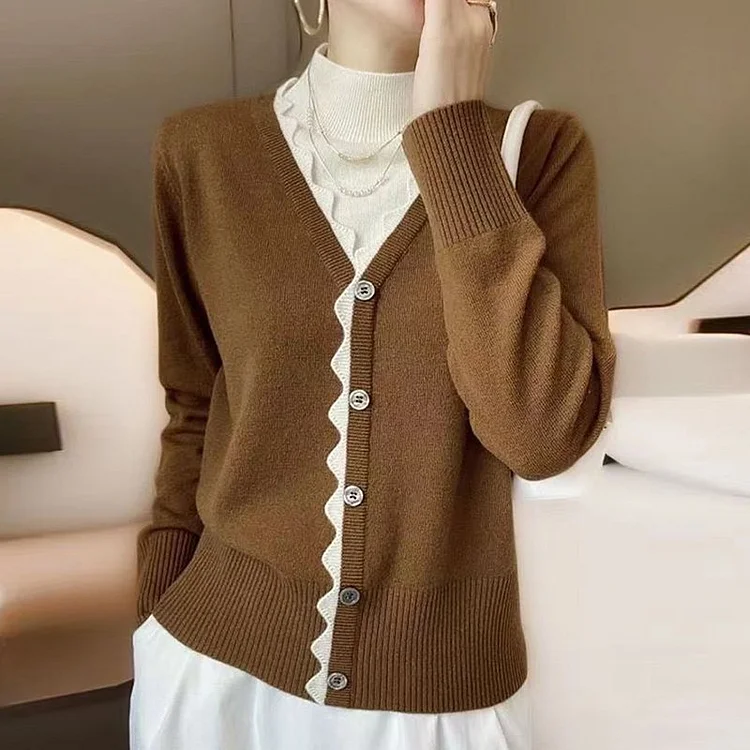 Vintage Long Sleeve Knitted Sweater QueenFunky