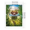(Big Size) Swimming Dog - 11CT Stamped Cross Stitch 50*65cm/19.69*25.59in