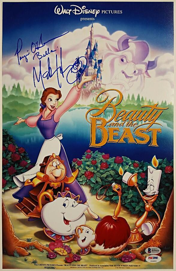 PAIGE O'HARA + MARK HENN Signed Beauty & the Beast 11x17 Photo Poster painting ~ BECKETT BAS COA