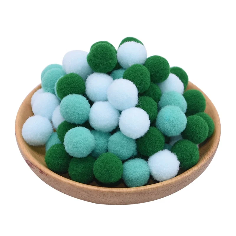 Plush Pompom 15mm 20mm 25mm Soft Pompones Fluffy Plush Balls Pom Poms Furball DIY Handmade Craft Material weeding home Decor