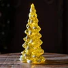 Table Top Christmas Trees Lamp LED Lighted Glass Christmas Trees Night Light Battery Operated for Centerpieces Window Tabletop Mantel