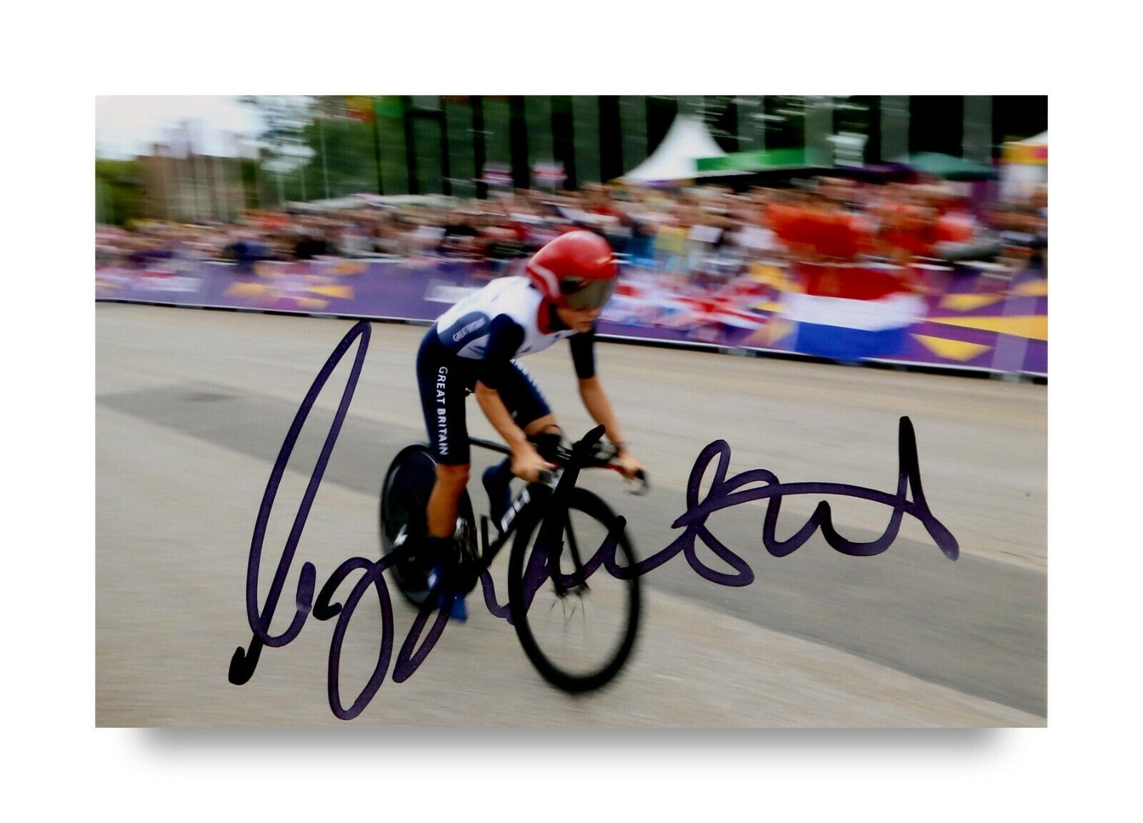 Lizzie Deignan Armitstead Signed 6x4 Photo Poster painting Road Race Cycling Autograph + COA