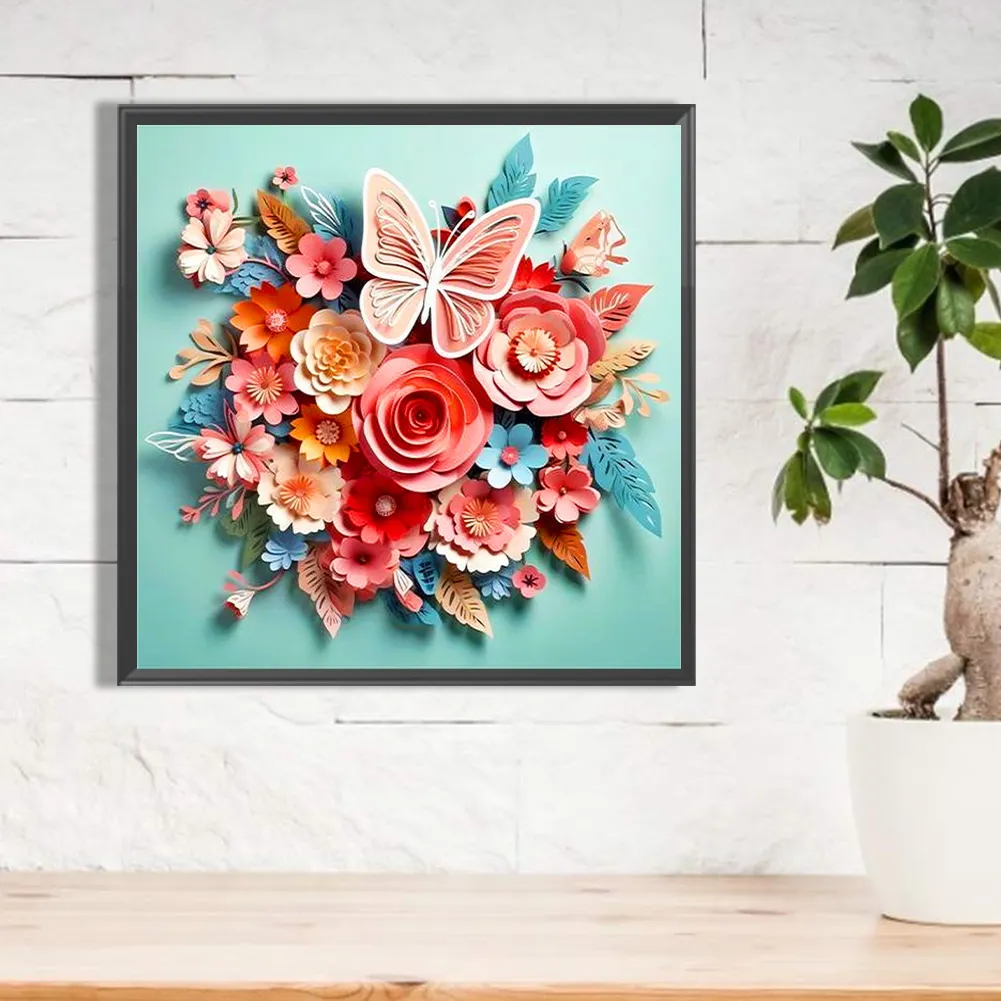 Partial AB Diamond Painting - Full Square Drill - Flower(Canvas|45*45cm)