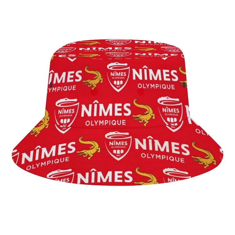 Nîmes Olympique Chapeau De Godet D' Impression De Vache Unisexe Pliables Bucket Hat