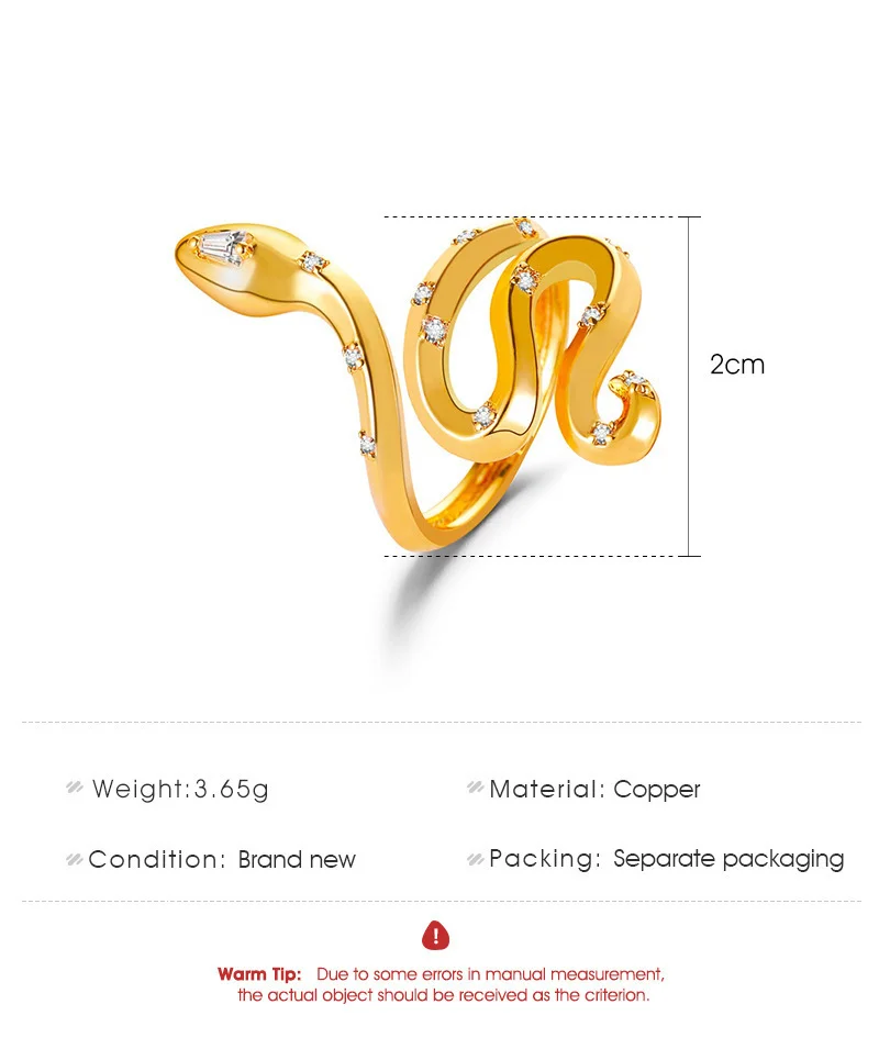 Snake Zirconia Ring
