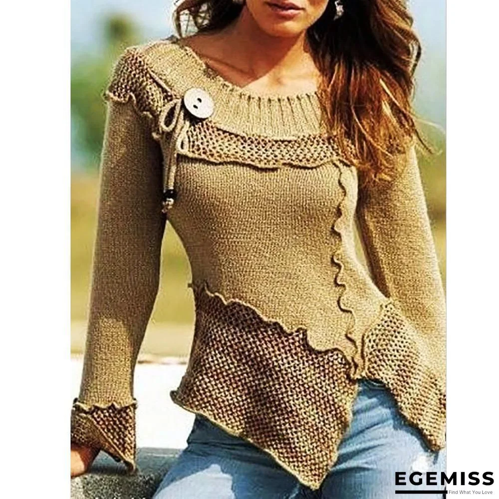 Fashion Color Block Knit Sweaters | EGEMISS