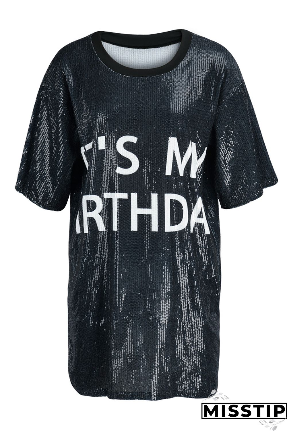 Rose Red Fashion Casual Patchwork Sequins O Neck A Line Dresses