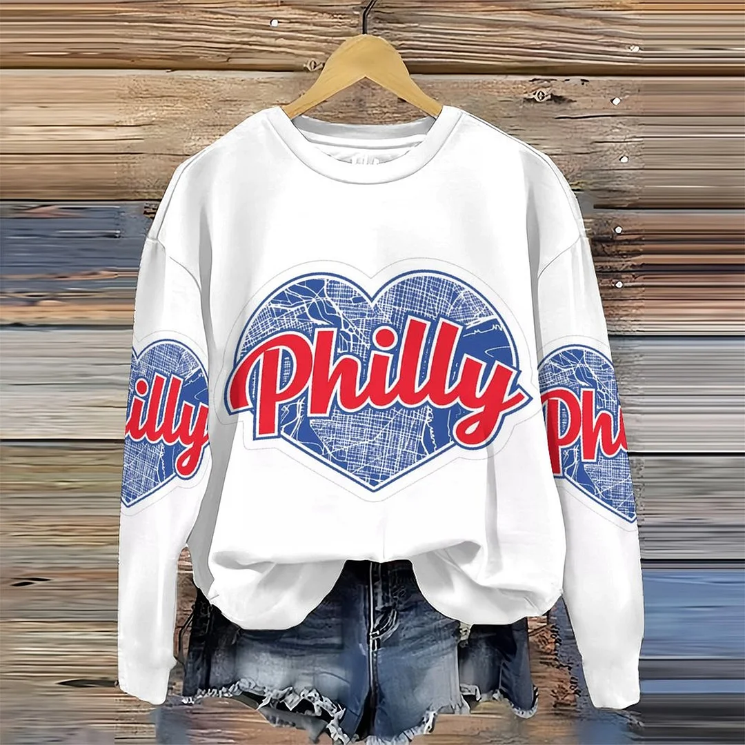 Round-neck Sweatshirt Long Sleeve Casual T-shirt for Women and Men  , Blue, Red
