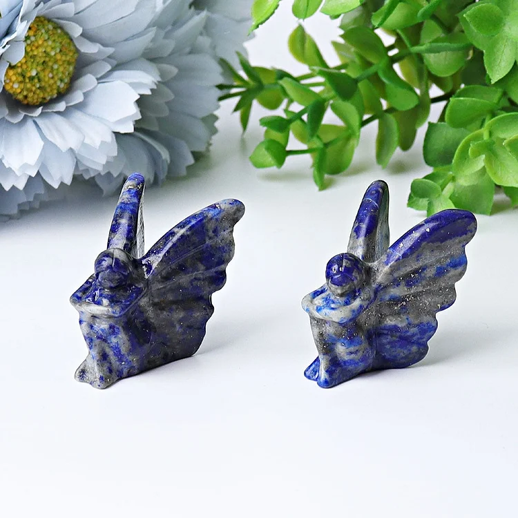 1.5" Lapis Fairy Crystal Carvings