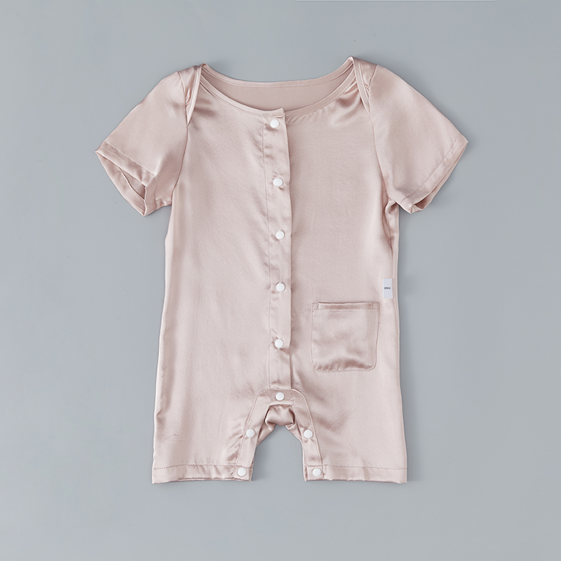 100 Silk Baby Onesies Pink Silk Sleepwear