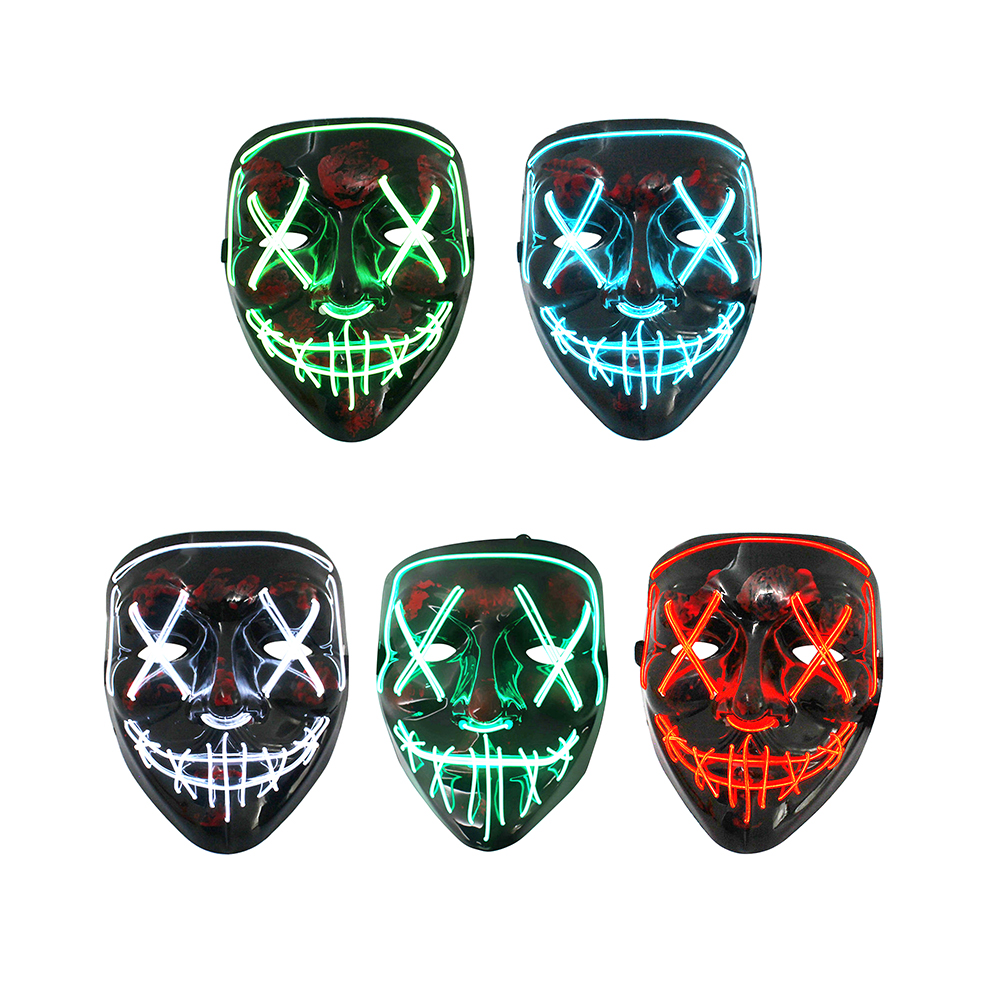 Halloween LED Mask Cosplay Party Masquerade Glow In Dark Carnival Costume от Cesdeals WW