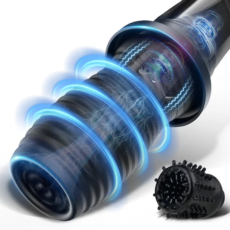 Lovetoyvibe-360°  Wrapped 7 Rotating Vibrating Handheld Electric Masturbator