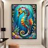 (Big Size)Seahorse - 11CT Stamped Cross Stitch - 40*60cm - Animal