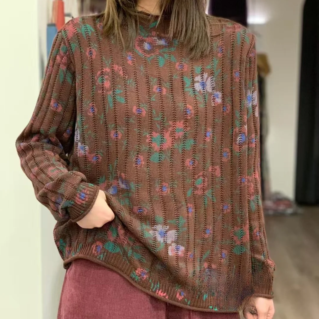 Chicfifth Sweater Women Winter Long Sleeve High Quality Autumn Vintage Top Knitted Cardigan