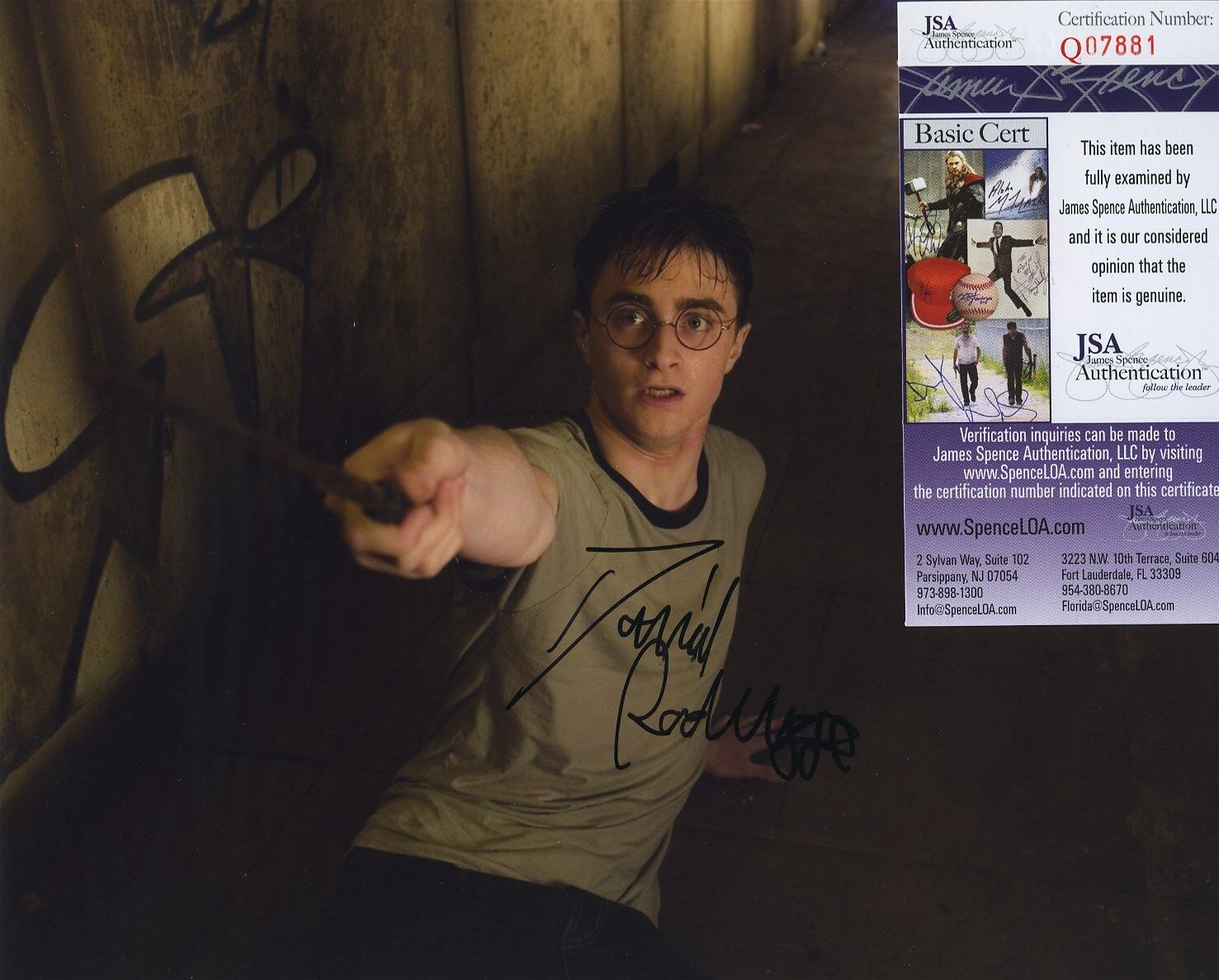 DANIEL RADCLIFFE SIGNED AUTOGRAPHED COLOR Photo Poster painting JSA COA HARRY POTTER NICE!!