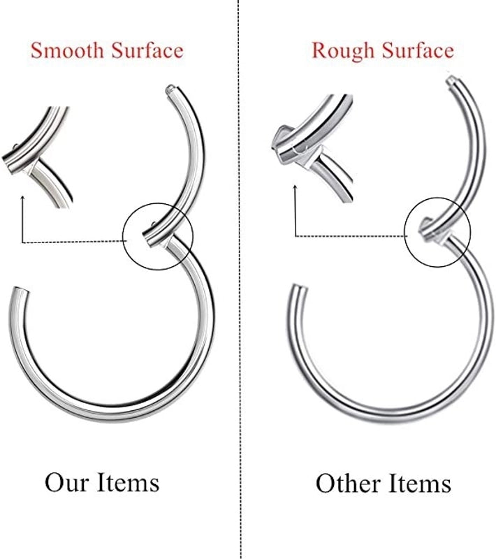 1 Piece Nose Rings & Studs Basic Modern Style Classic Style Round 316L Stainless Steel  Plating Ear Cartilage Rings & Studs Nose Rings & Studs