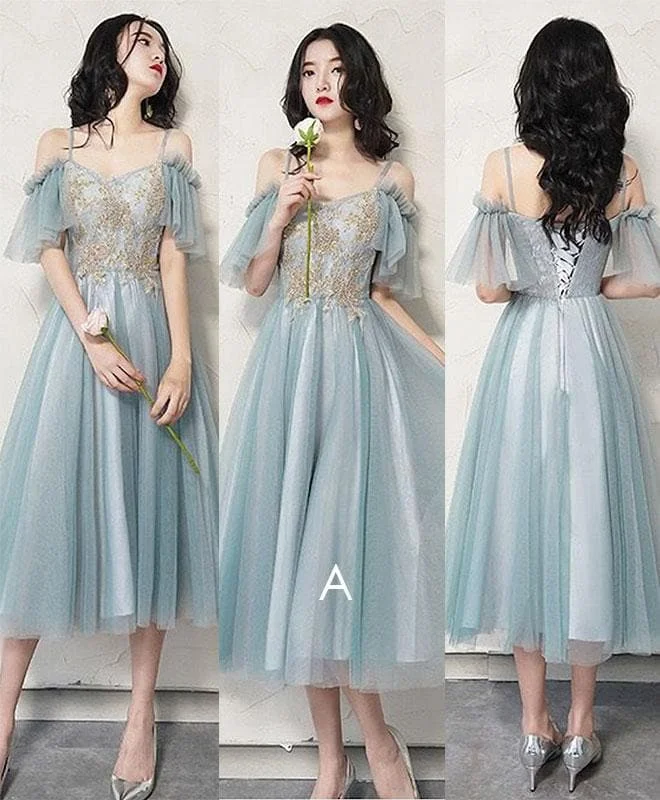 Green Tulle Lace Short Prom Dress Green Lace Tulle Bridesmaid Dress