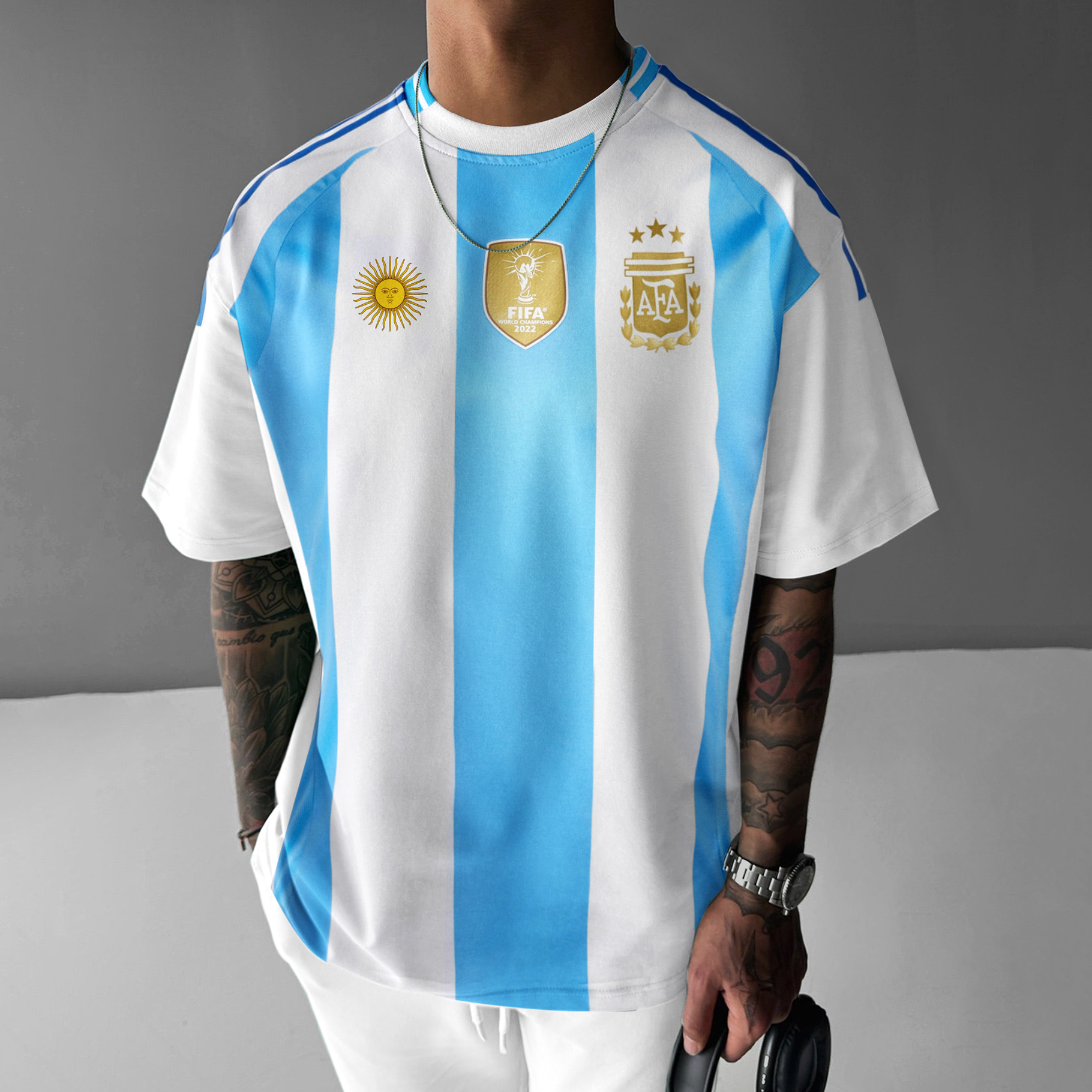 Unisex Casual Argentina National Football Team T-shirt / TECHWEAR CLUB / Techwear
