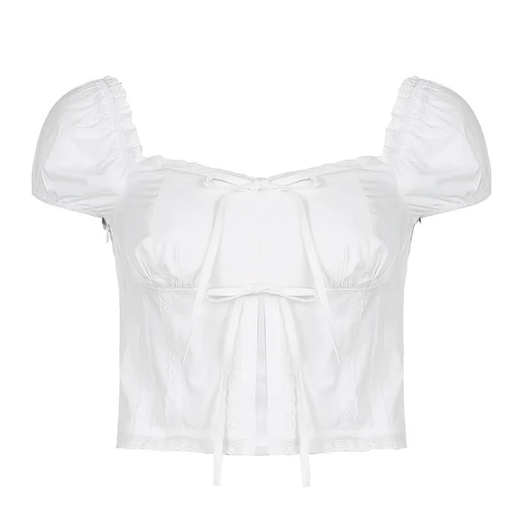 Cottage core puff top om0153