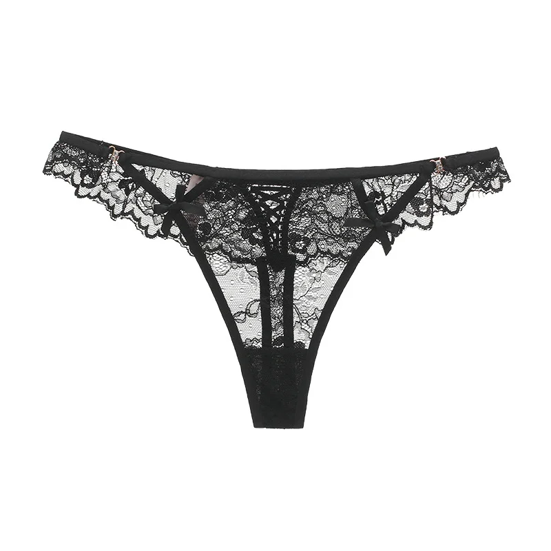 Athvotar Athvotar Triangle Hollow Lace Side Thong Lady Water Drill Hanging Cotton Crotch Trousers Tpants