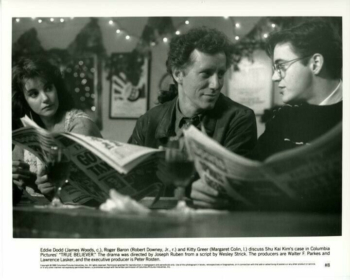 Margaret Colin James Woods Robert Downey Jr. True Believer Orig Press 8X10 Photo Poster painting