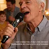 Wireless Microphone For Singing with Rechargeable Receiver Metal Cordless Handheld Mic for Home Karaoke Meeting Party Church Wedding KTV