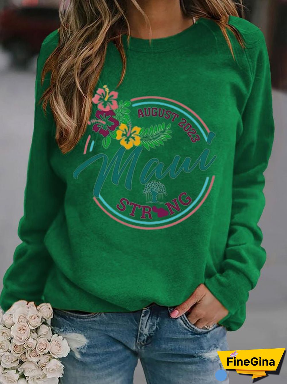 Women'S Maui Strong Print Casual Print Sweatshirt