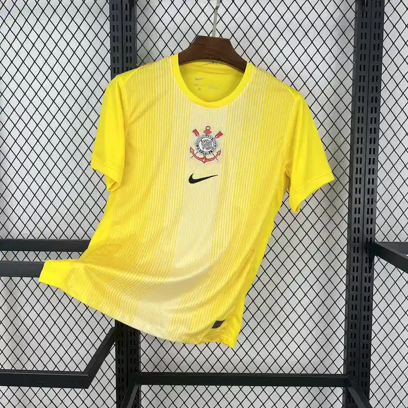 25/26 Corinthians Yellow Goalkeeper Soccer Jersey