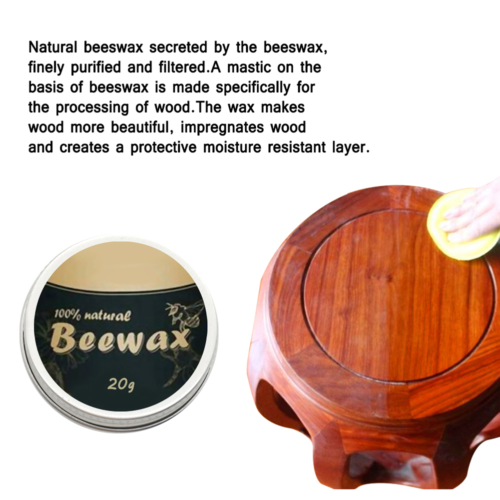 

Wood Seasoning Beewax All Natural Non Toxic Beeswax Furniture Care Wood Wax, 80g, 501 Original