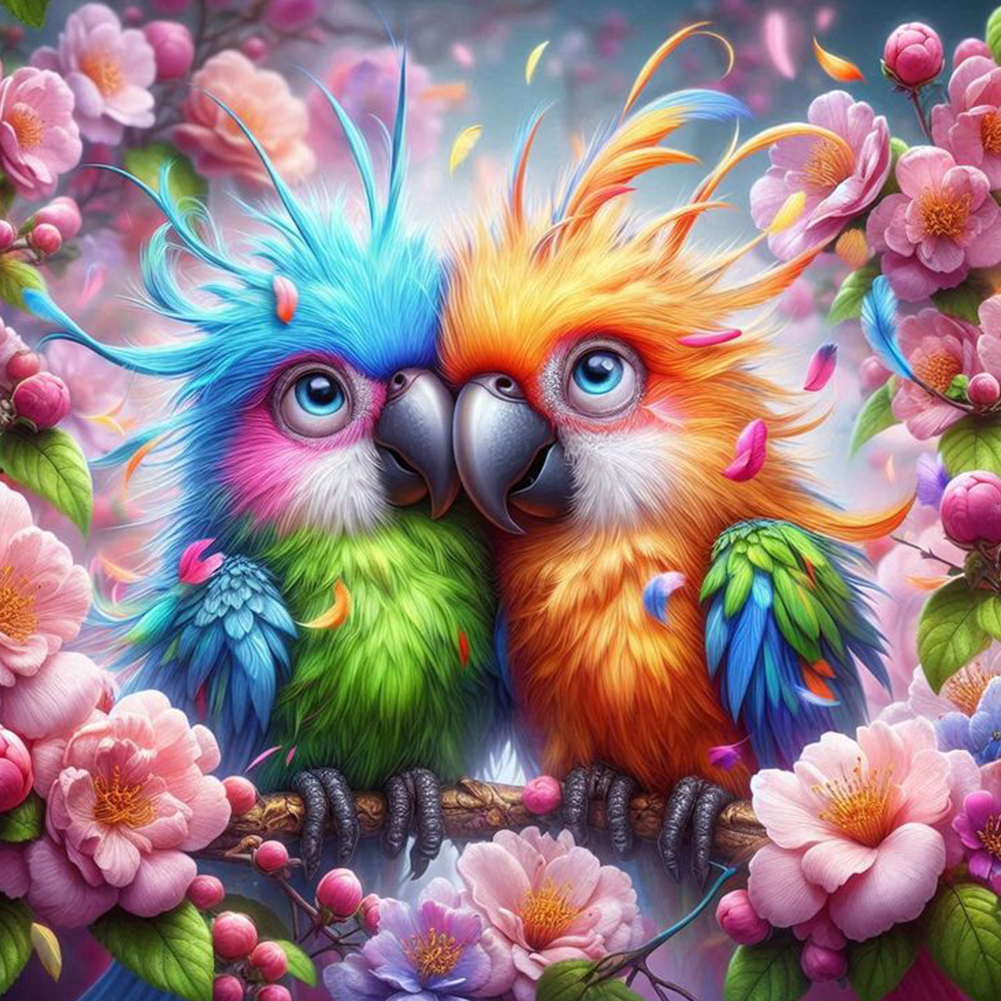 Parrot 40*40cm(canvas) full round drill diamond painting