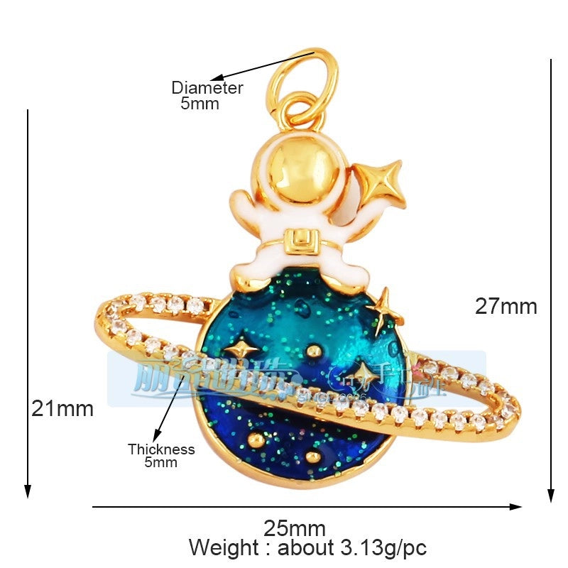 1 Piece 15 * 21mm 18 * 23mm 9*16mm Copper Zircon Sun Star Lightning Pendant Jewelry Accessories