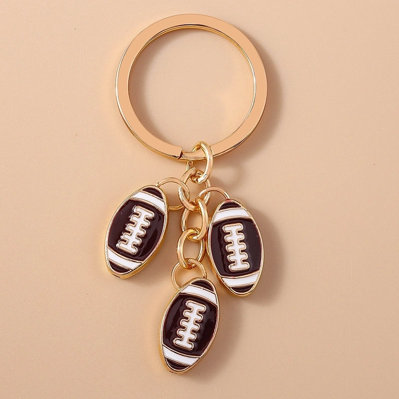 Casual Sports Commute Rugby Alloy Keychain