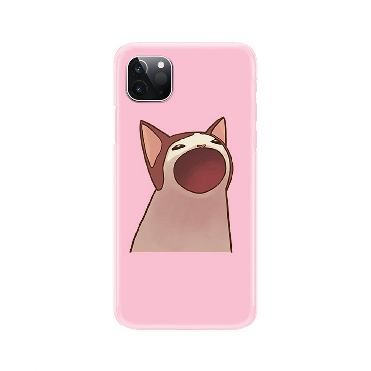 Pop Cat With Open Mouth, Cat iPhone Case
