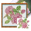 Pink Rose-14CT Stamped Cross Stitch 30*27cm/11.81*10.63in