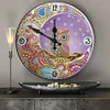 DIY Round Metal Tin Owl Diamond Painting Special Shaped  Clock Kit