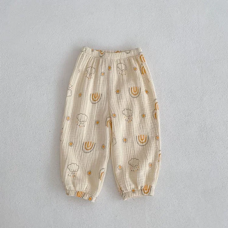 Baby Rainbow Bear Linen Pants