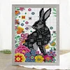 >SALE<Partial Embroidery Eco-cotton Thread 14CT Printed Rabbit Cross Stitch 29x41cm