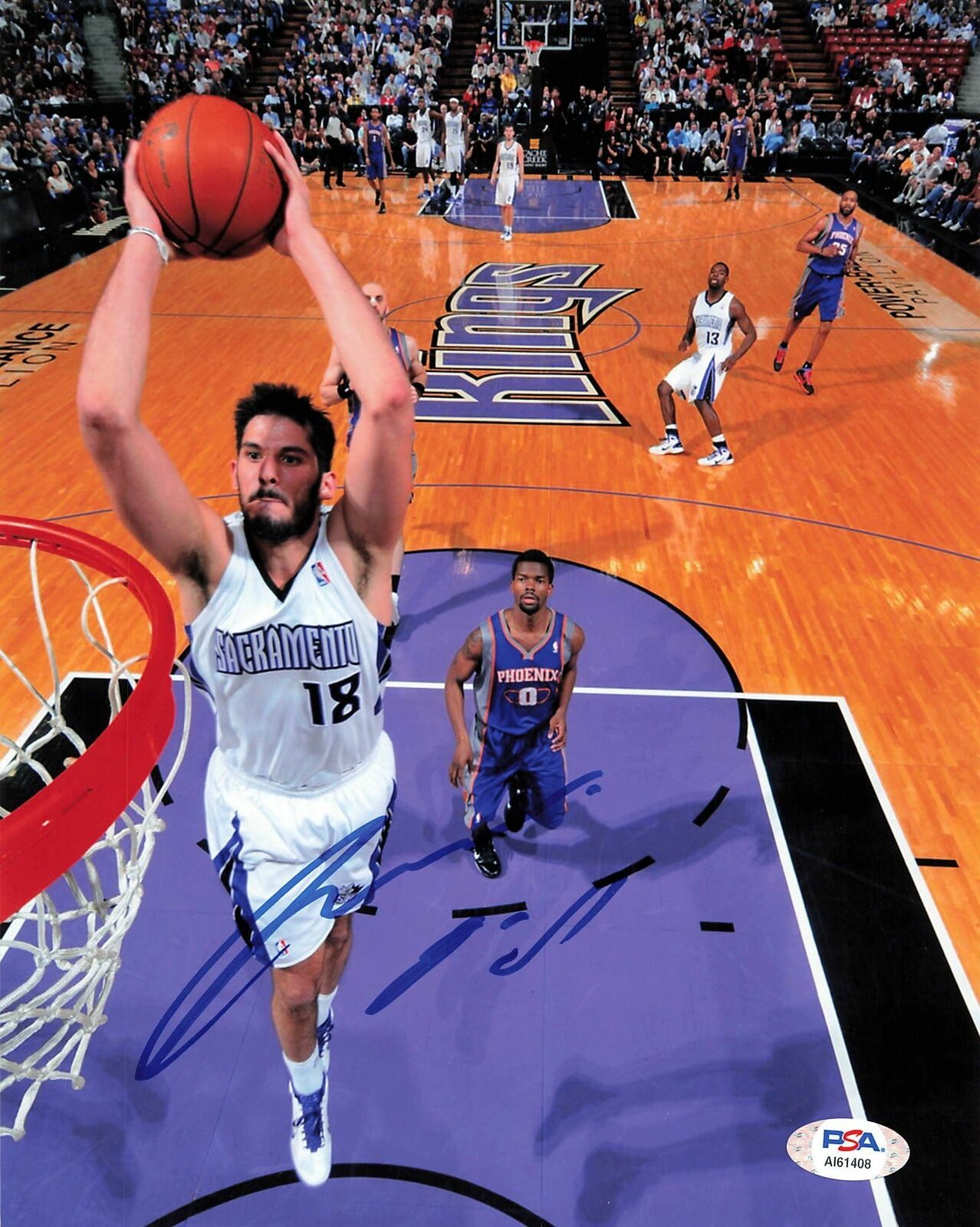 Omri Casspi signed 8x10 Photo Poster painting PSA/DNA Sacramento Kings Autographed