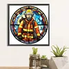 Pompiers-Peinture Diamant Ronde Complète-40*40CM