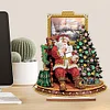 Diamond Painting Wooden Santa Tabletop Ornaments Kit for Table Office Decor