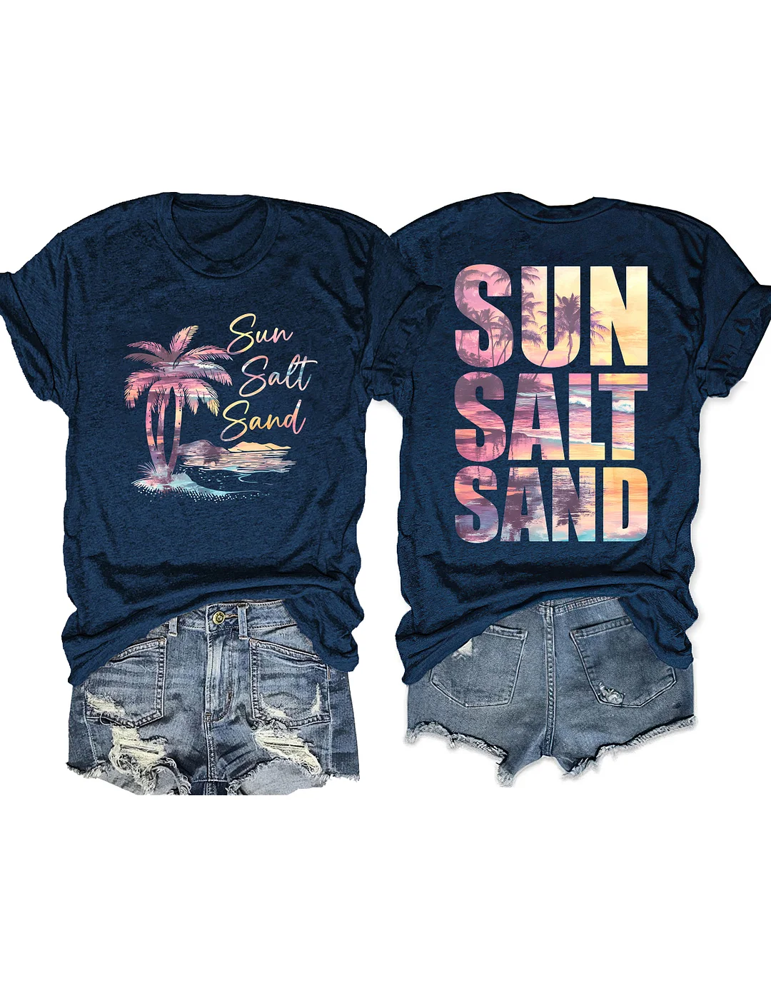 Retro Summer Sun Salt Sand T-shirt
