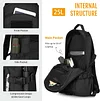 25L Taktischer Rucksack 1000D Nylon Tactical Daypack Bundeswehr Wanderrucksack MOLLE Kampfrucksack Wasserabweisend f&uuml;r Herren Damen Uni Reise Sport Outdoor Klettern Camping Trekking