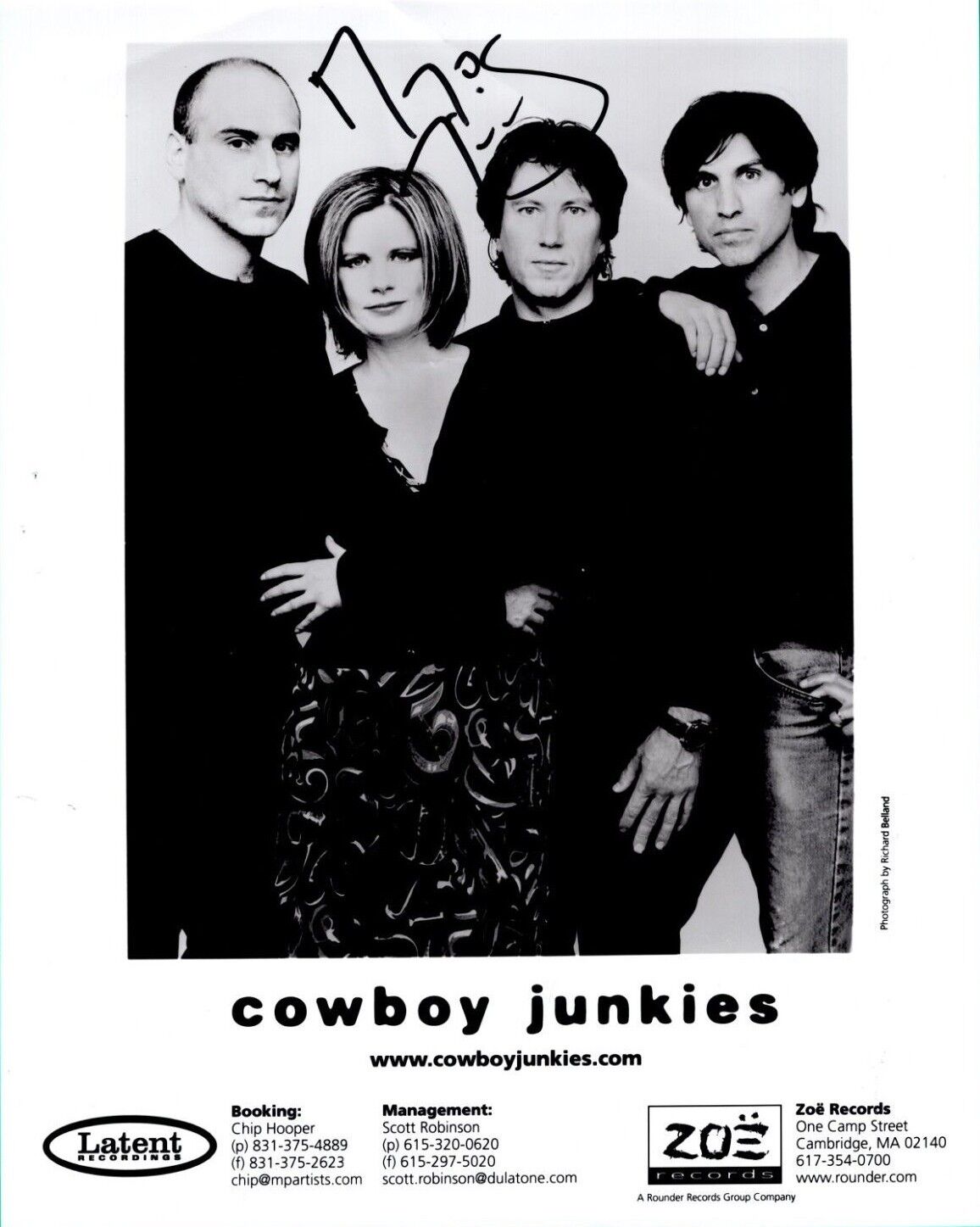 Margo Timmins Cowboy Junkies Country Rock Band Hand Signed Autograph 8x10 Photo Poster painting
