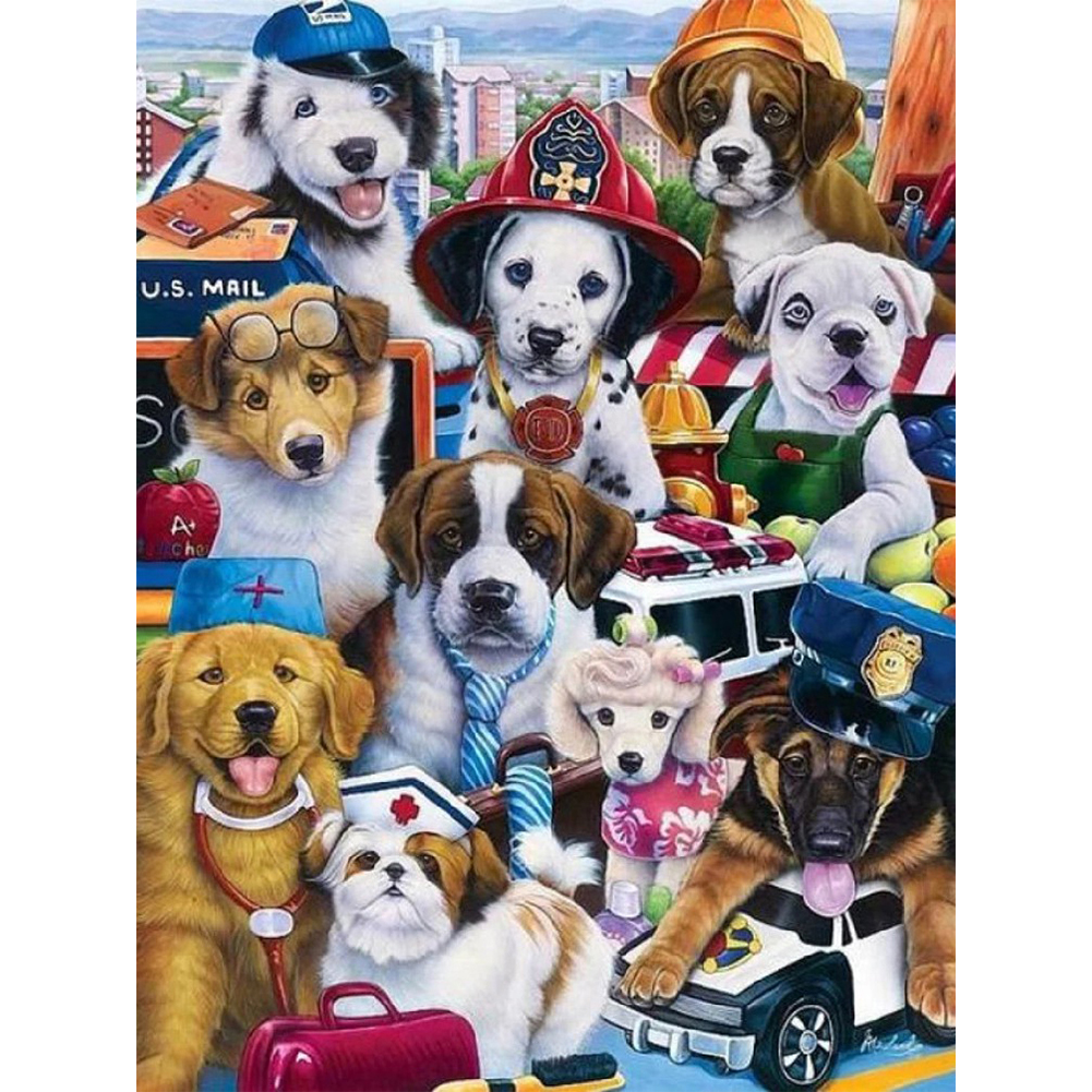 

Dog World - Round Drill Diamond Painting - 30*40CM, 501 Original